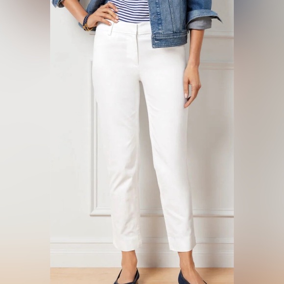 Talbots Perfect Crop Pant Curvy Fit White Size 12P - Picture 2 of 10